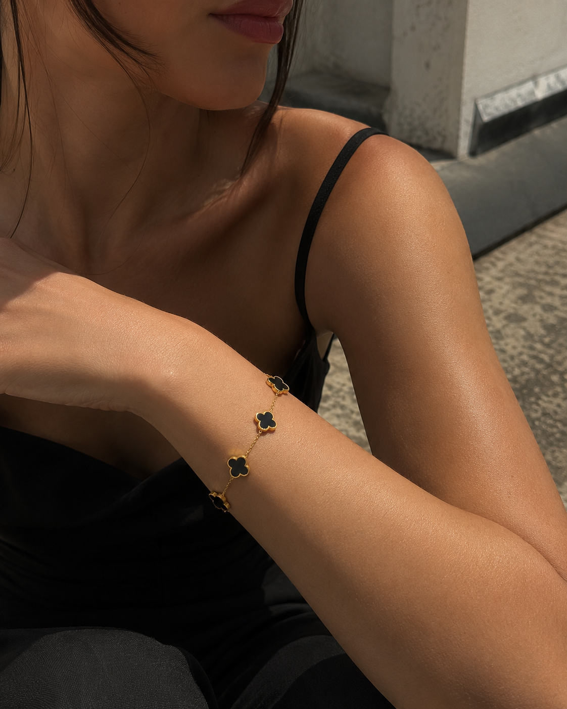 Quadrille Bracelet — Black