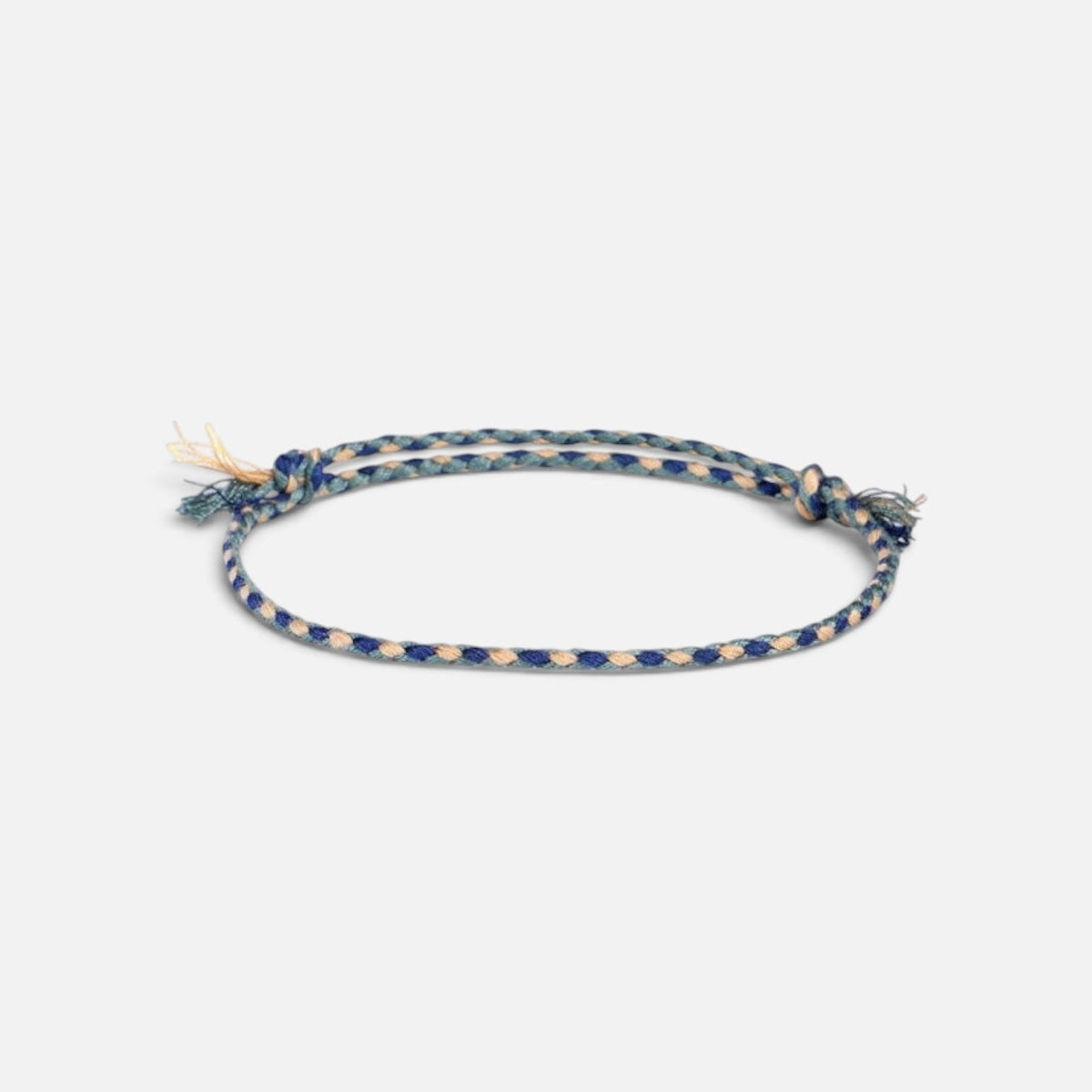 Cotton Bracelet (Blue/Cream)