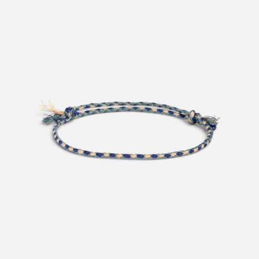 Cotton Bracelet (Blue/Cream)