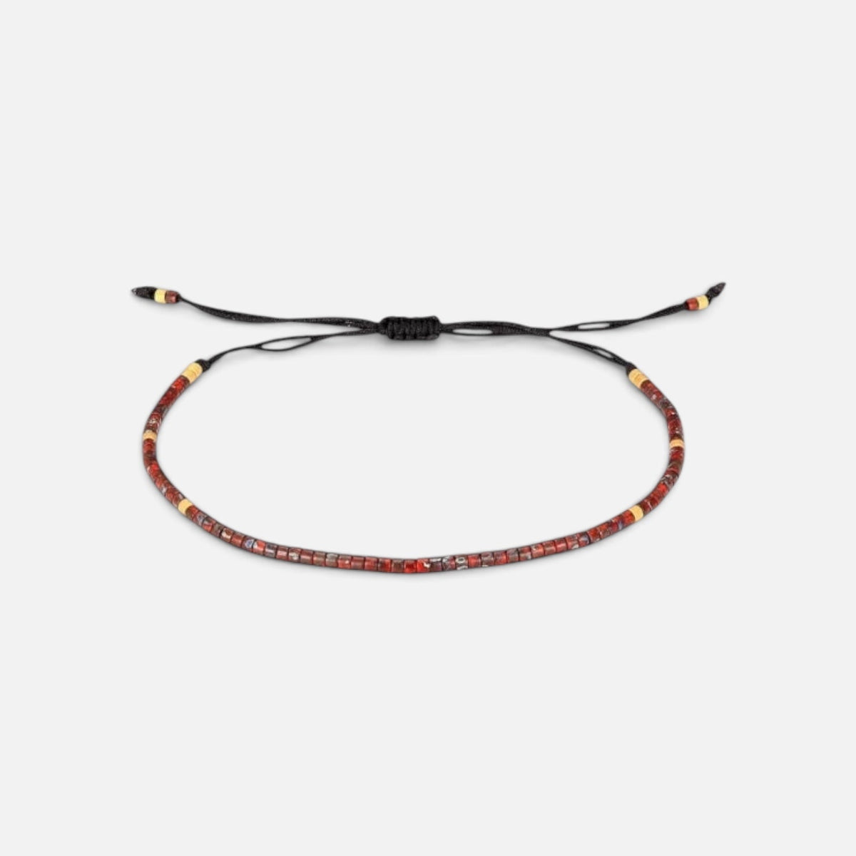 Natural Stone Beads Bracelet (Red)