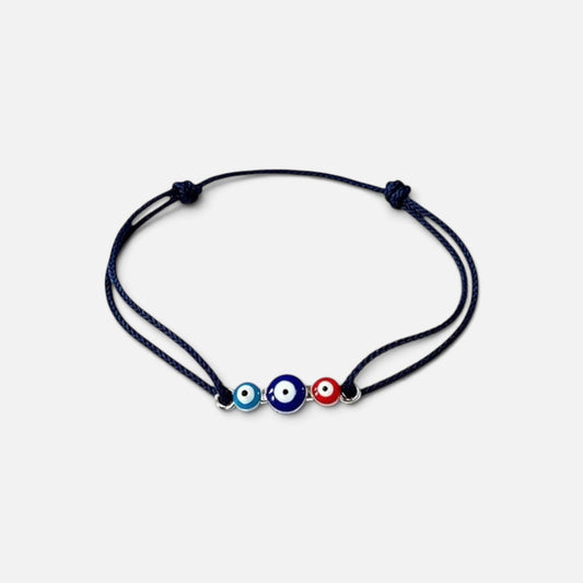 Knotted Evil Eye Bracelet (blue)