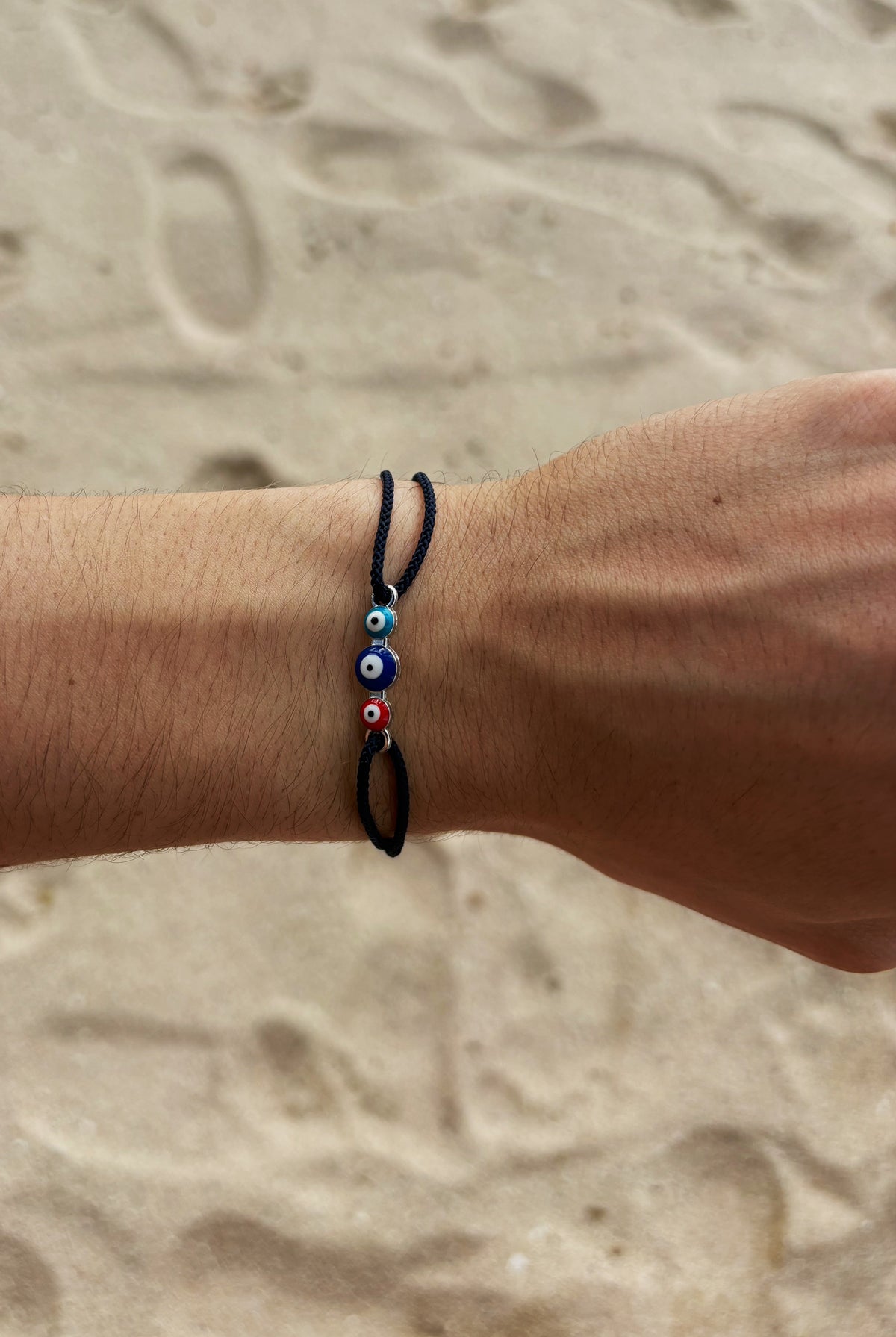 Knotted Evil Eye Bracelet (blue)