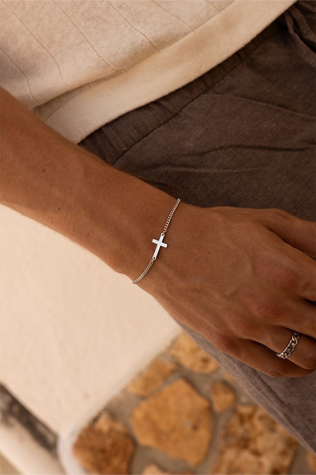 Cross Bracelet — Silver