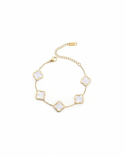 Quadrille Bracelet — White