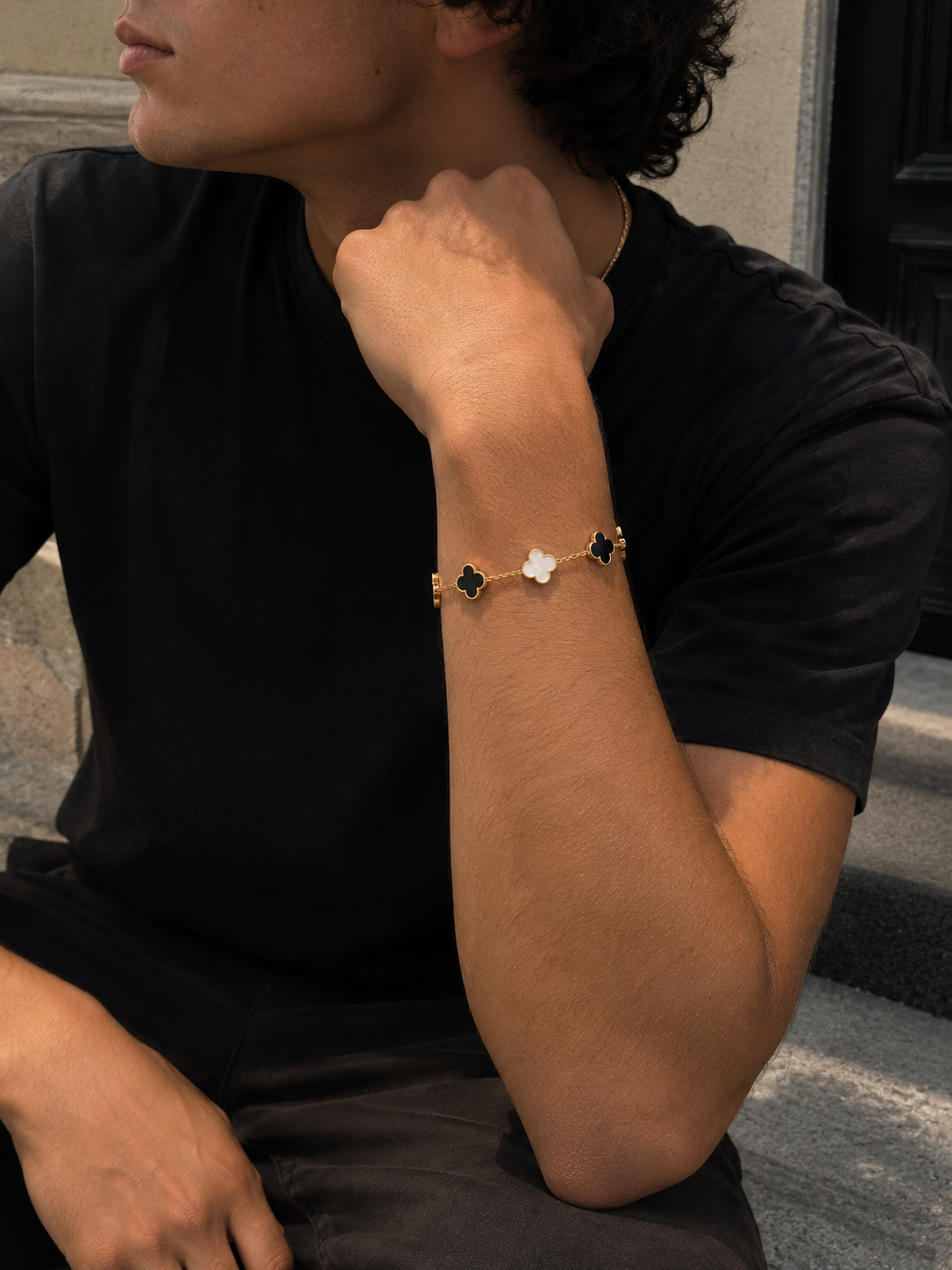 Quadrille Bracelet — Black & White