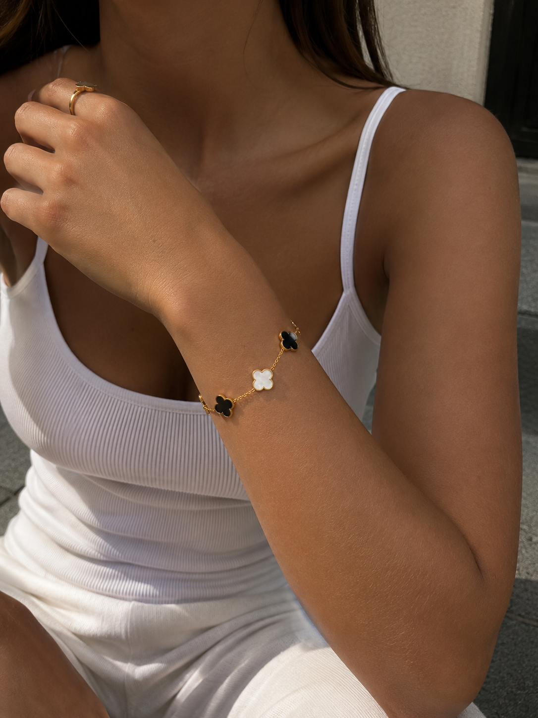 Quadrille Bracelet — Black & White