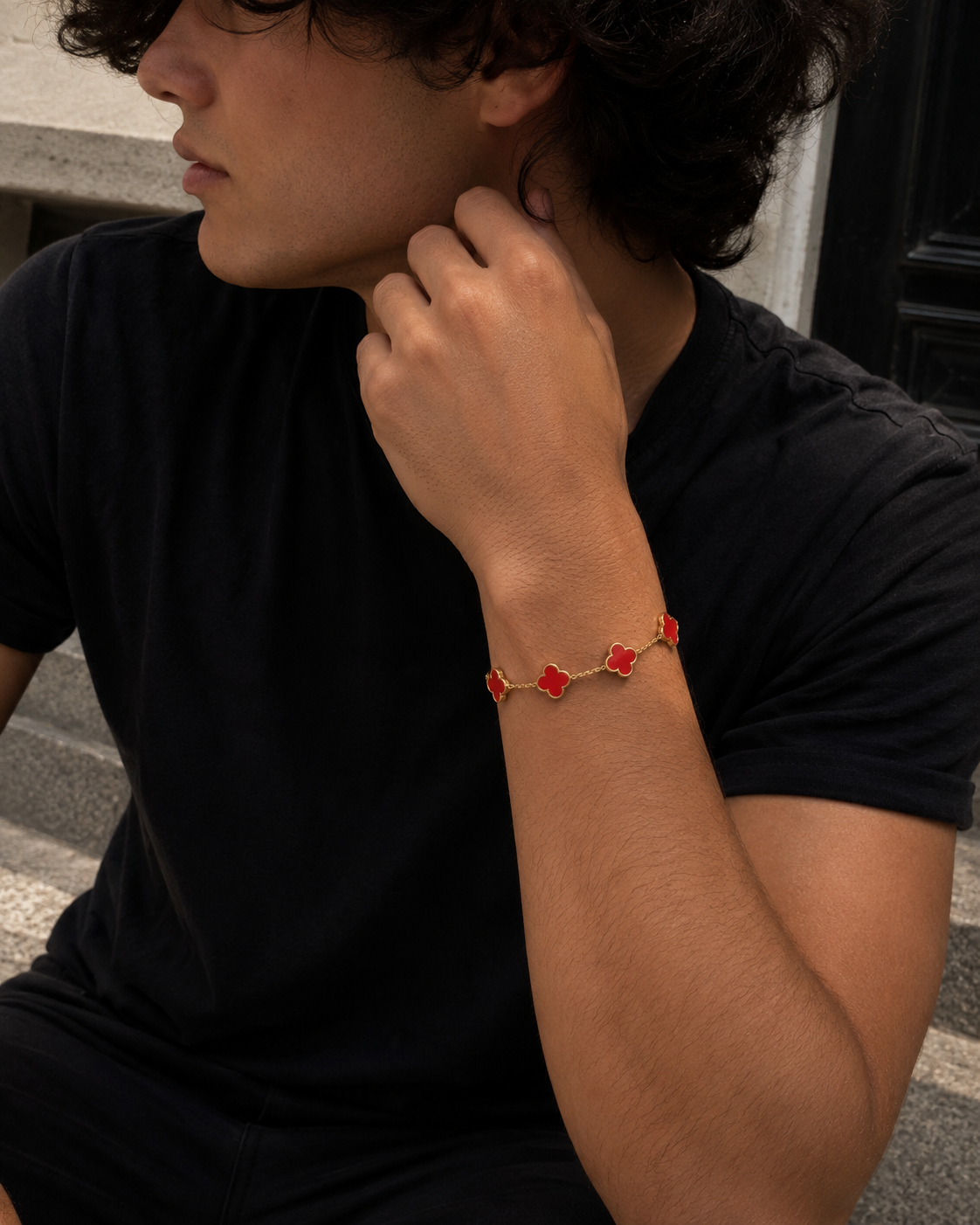 Quadrille Bracelet — Red