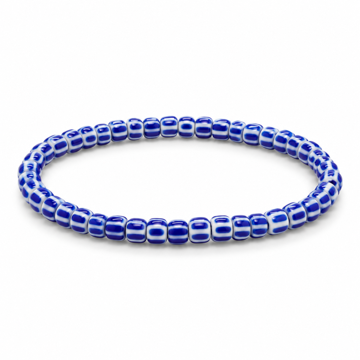Marina Bead Bracelet – Navy – white background