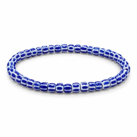 Marina Bead Bracelet – Navy – white background