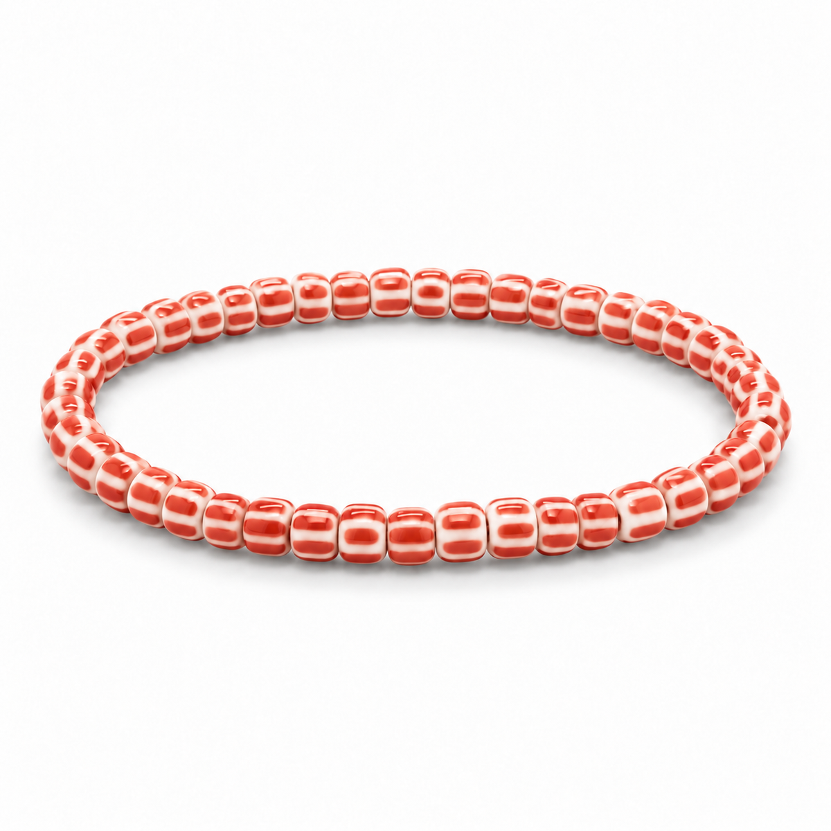 Marina Bead Bracelet – Salmon – white background